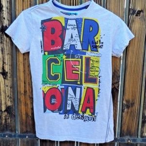 RARE Desigual Barcelona Tee 13 14 Kids Womens XS